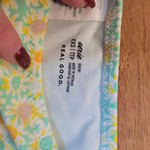 Aerie Floral Bikini Set | Women’s XXS | Daisy Print Swim Set | EUC - Picture 4 of 5